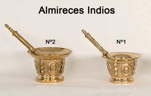 Almireces Indios, fabricado en Bronce