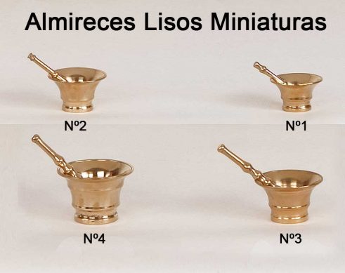 Almireces Lisos Miniatura fabricado en Bronce