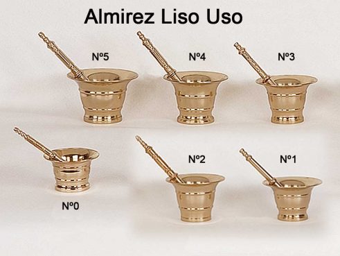 Almireces Liso Uso fabricados en Bronce