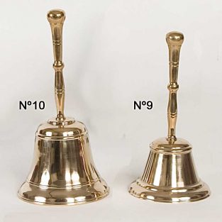 Campanas de Mango Lisas, fabricadas en Bronce