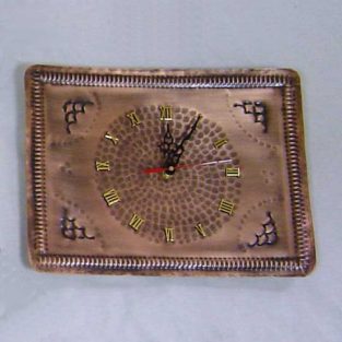 Reloj de Pared Bandeja Rectangular de Cobre