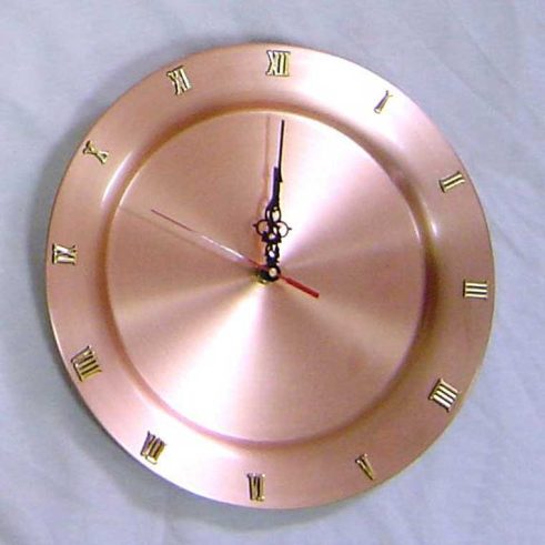 Reloj de Pared Plato de Cobre